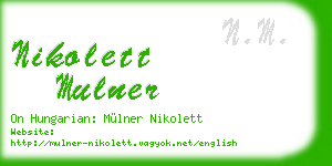 nikolett mulner business card