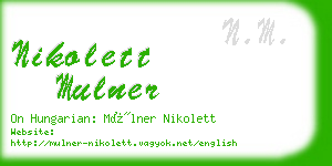 nikolett mulner business card